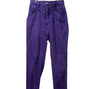 Vintage 90's Roper Bareback High Waist Western Straight Jeans Purple Sz 9